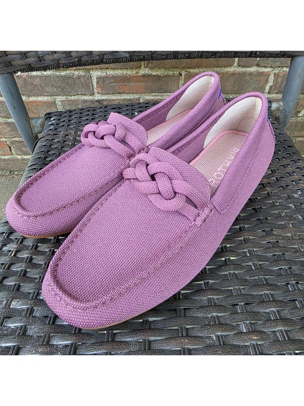 Rothy's The Braid Driver Mauve Moccasin Comfort Shoes Loafers Women's Size 11.5